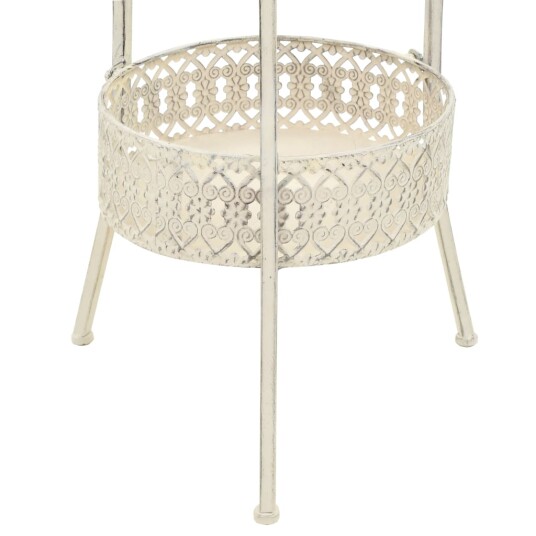 vidaXL Bistrobord gammeldags stil rund metall 40x70 cm hvit vidaXL Bistrobord gammeldags stil rund metall 40x70 cm hvit