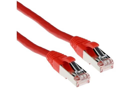 Act Red 1.5 Meter Lszh Sftp Cat6a Patch Cable Snagless With Rj45 Connectors. Cat6a S/Ftp Lszh Sng Rd 1.50M (Fb7551)