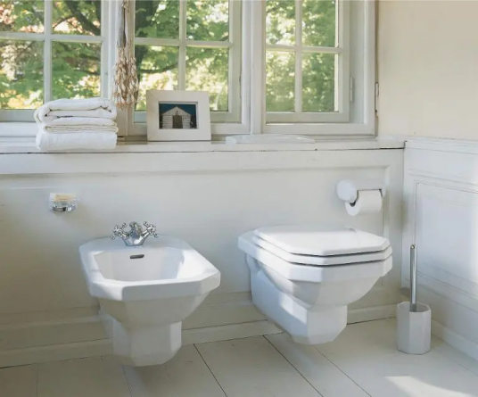 Duravit Serie 1930 Vegghengt bidé 360x580 mm, 1 blanderhull, WonderGliss Duravit Serie 1930 Vegghengt bidé 360x580 mm, 1 blanderhull, WonderGliss