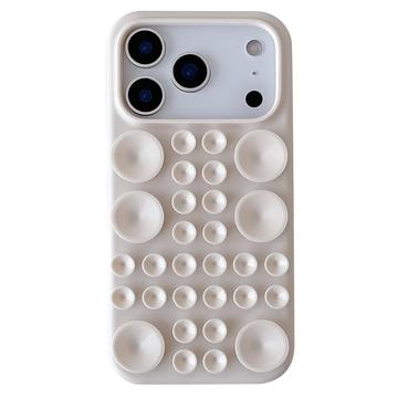 iPhone 17 Pro Max Silikon deksel med sugekopp antikkhvit