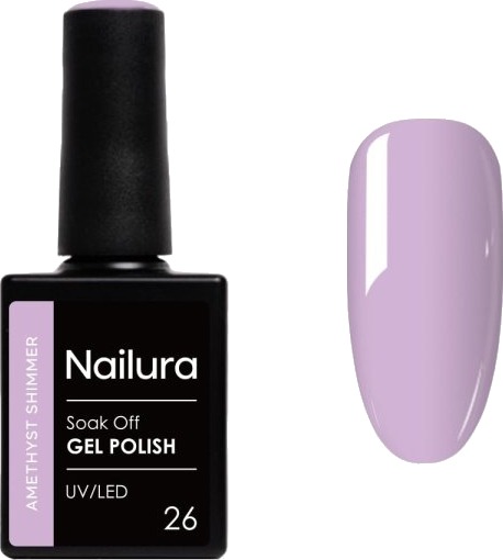 Nailura Gelpolish 26 – Amethyst Shimmer – Ametystlilla – 10 ml Nailura Gelpolish 26 – Amethyst Shimmer – Ametystlilla – 10 ml