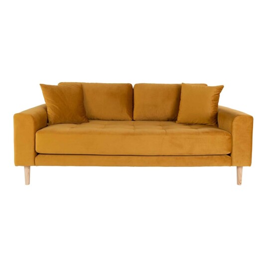House Nordic Lido 2,5-pers, Sofa - Sennepsgul Velour 1719864-02-512 1665319-02-0 House Nordic Lido 2,5-pers, Sofa - Sennepsgul Velour 1719864-02-512 1665319-02-0