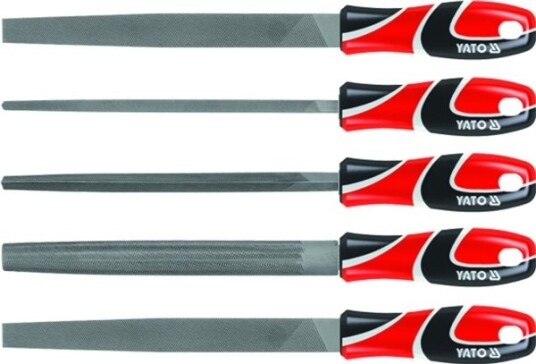 Yato YT-6238 Filsett i Kull Stål - 25 cm, 5 Deler