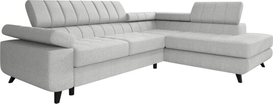 Amshyttan Sofa med Sjeselong 3 seter Lys grå