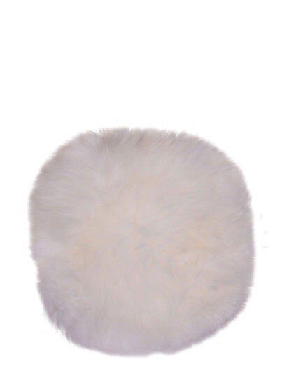 House Nordic Disa - Lambskin Seat, Ivory, Real Lambskin, Ø35 Cm - Cream - 5X35X35CM