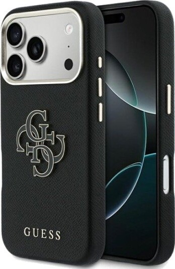 GUESS FW Resin Logo Case for iPhone 17 Pro - Black