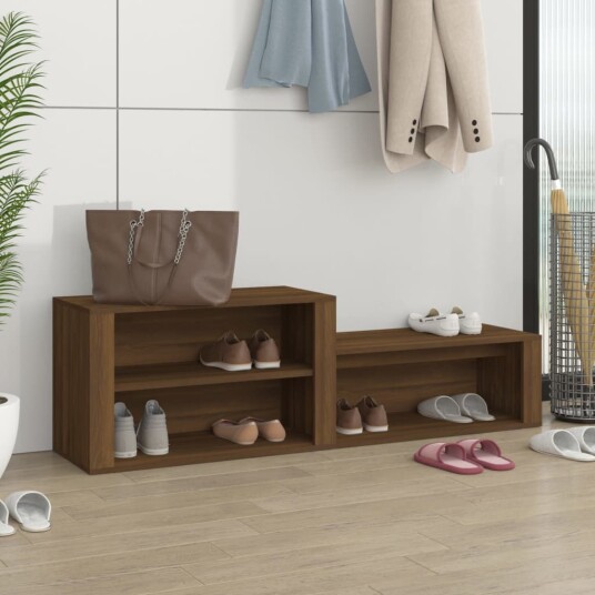 vidaXL Skoskap brun eik 150x35x45 cm konstruert tre vidaXL Skoskap brun eik 150x35x45 cm konstruert tre
