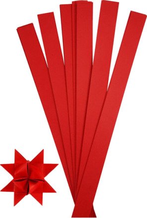 Stjernestrimler 73 cm 25 mm Rød 100 stk