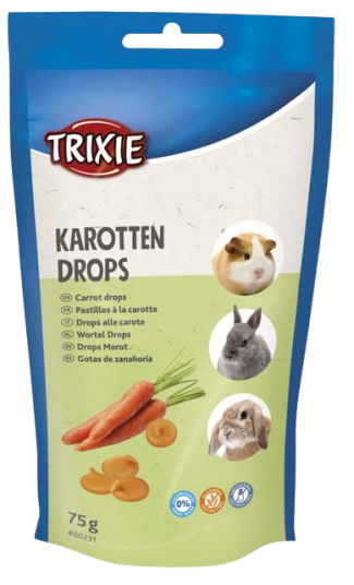 Gnagardrops Glutenfri Med Gulrot 75 G Smådyr Helse Og Kosttilskudd Kosttilskudd Trixie