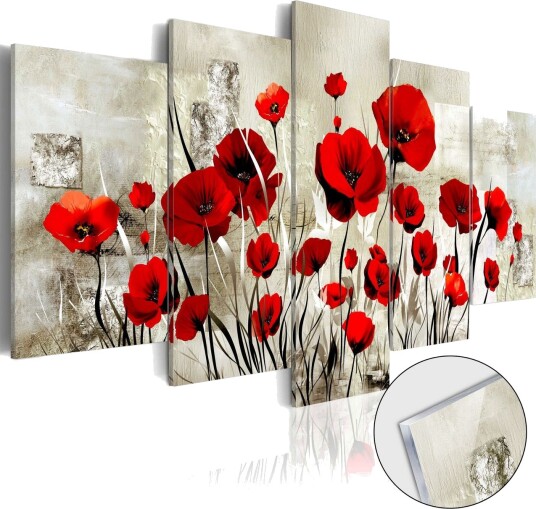 Bilde På Akryl Scarlet Field 100x50 Artgeist sp. z o. o.
