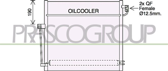 Kondensator, klimaanlegg PRASCO ME828C002