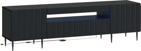 vidaXL LED TV skap Svart Konstruert tre