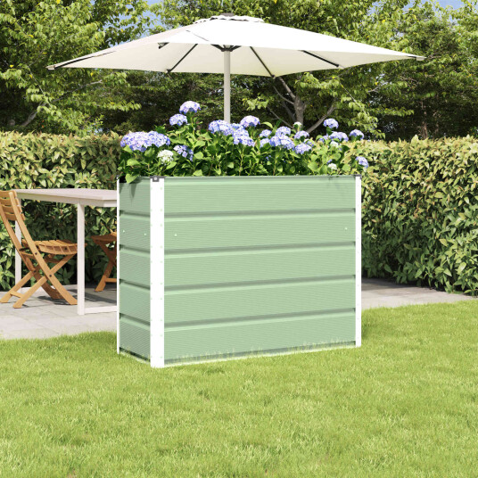 vidaXL Plantekassed grønn 100 x 40 x 75 cm Stål