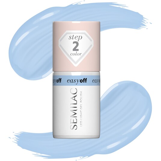SEMILAC Easy Off LED Light Gel Polish Azul Blue