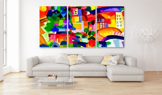 Tavle Colourful Town 120X60 Artgeist sp. z o. o.