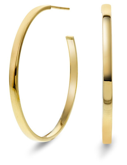 Pan Jewelry Øreringer i 585 gult gull med 25 mm i diameter