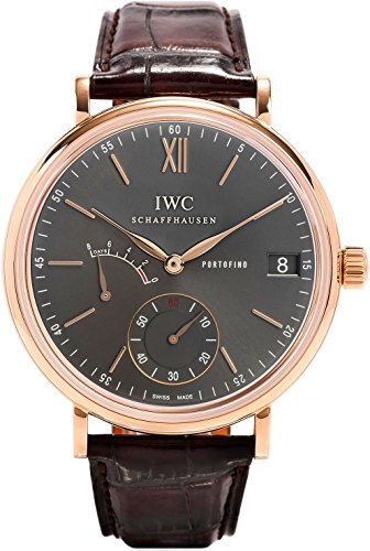IWC Herreklokke IW510104 Portofino Hand Wound 8 Days Grå/Lær Ø45 mm IWC Herreklokke IW510104 Portofino Hand Wound 8 Days Grå/Lær Ø45 mm