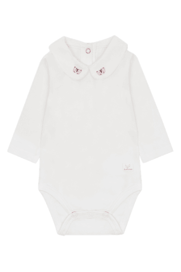 Hust & Claire Bam Sommerfugl body med krage til baby   apricot   56