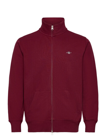 GANT Reg Shield Full Zip Sweat - Burgundy - XXXL