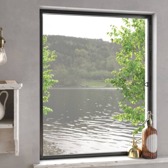 Insektskjerm for vindu antrasitt 80x100 cm