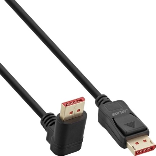 Inline Displayport Kabel Displayport M Vinklet Oppover Til Displayport M Rett Displayport 1.4 2 M 8K Støtte Svart Inline Displayport Kabel Displayport M Vinklet Oppover Til Displayport M Rett Displayport 1.4 2 M 8K Støtte Svart