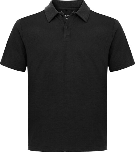 Urberg Merino Wool Polo Tee Men Black Beauty XXL