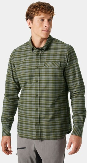 Helly Hansen Herre Klassisk Check Lange Ermer Flanellskjorte Grønn 2XL