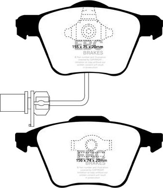 Bremseklosser sett EBC Brakes DP1495