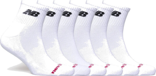 New Balance Everyday Ankle 6 Pairs - White - S New Balance Everyday Ankle 6 Pairs - White - S