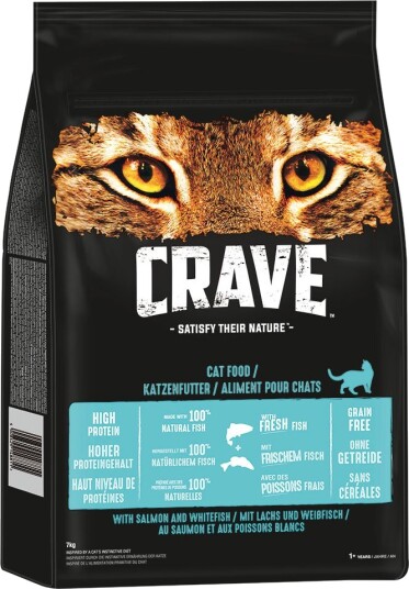 Crave Tørrfôr Adult Cat Salmon & Whitefish 7 kg