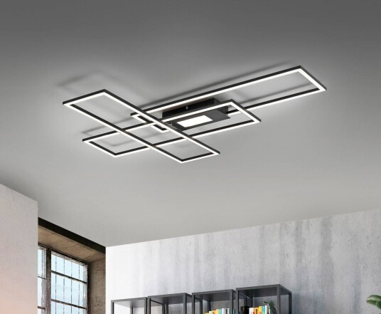 JUST LIGHT. GmbH LED-taklampe Asmin, dimbar, Sort, Stue / spisestue, Aluminium, Moderne, Flerhodet takbelysning JUST LIGHT. GmbH LED-taklampe Asmin, dimbar, Sort, Stue / spisestue, Aluminium, Moderne, Flerhodet takbelysning
