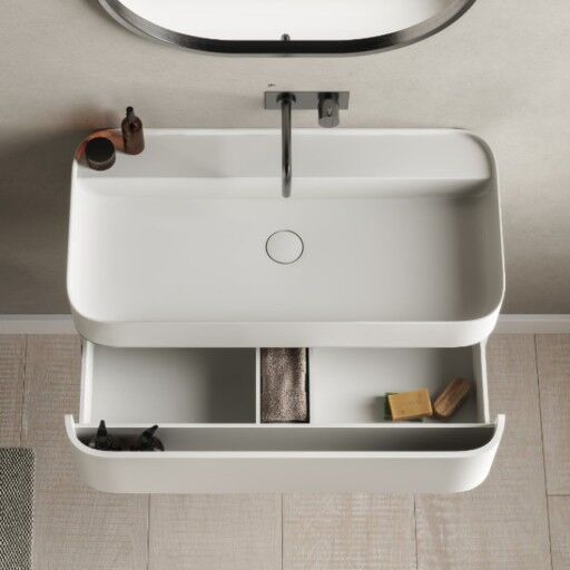 Copenhagen Bath Yuno CA 80 servantmøbel 800x410 mm, m/1 skuff, Hvit Matt Copenhagen Bath Yuno CA 80 servantmøbel 800x410 mm, m/1 skuff, Hvit Matt