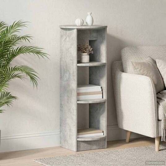  Sideskap BetongGrå 40 x 40 x 100 cm Konstruert tre