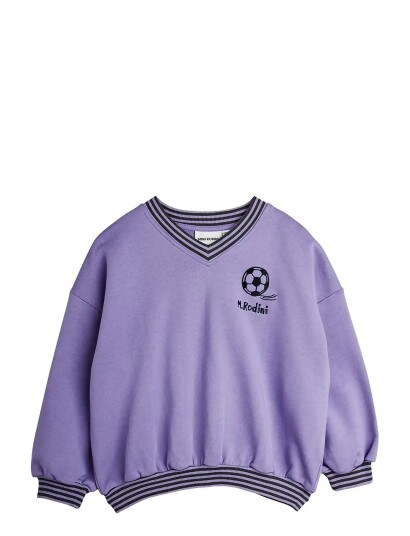 Mini Rodini Football Emb Sweatshirt Purple 104/110