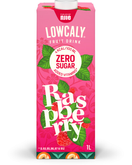 LOWCALY Fruit Drink Raspberry 1L