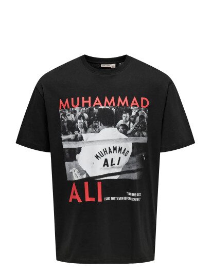 ONLY & SONS Onsmuhammad Ali Rlx Ss Lic Tee - Black - XS