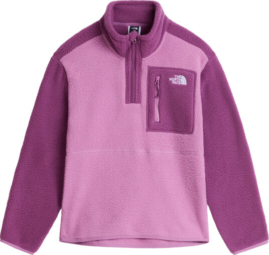 The North Face Teens" Yumiori 1/4 Zip Fleece Jacket Hushed Lavender/Chroma Purple XXL