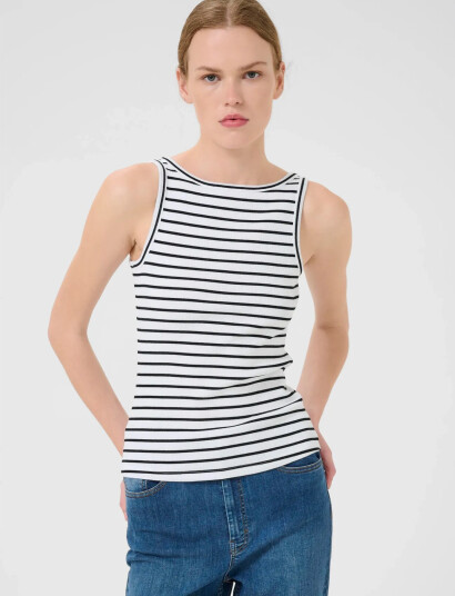 Gestuz Drewgz Sl Reversible Stripe Top Noo White S Gestuz Drewgz Sl Reversible Stripe Top Noo White S