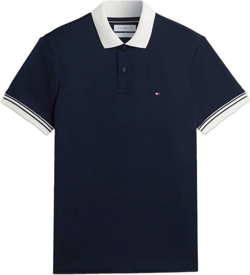 Tommy Hilfiger Interlock Plackt Detail Reg Polo Navy M Tommy Hilfiger Interlock Plackt Detail Reg Polo Navy M