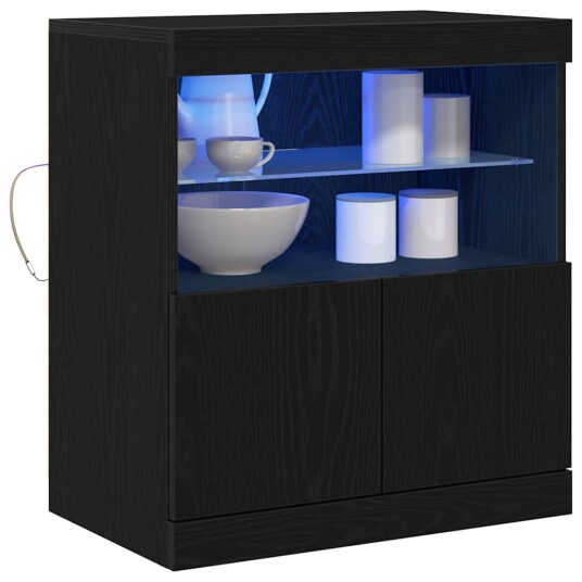 Serviesskap Svart 60 x 37 x 67 cm Konstruert tre