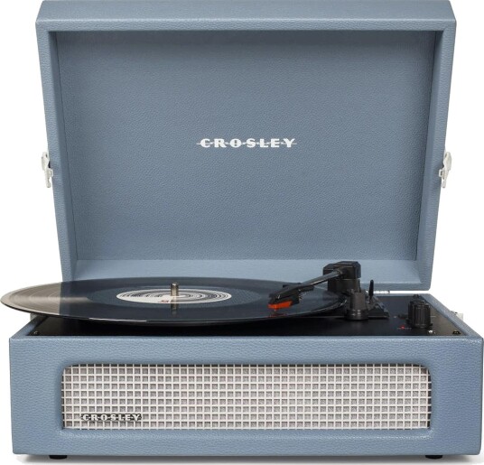 Crosley Voyager Bluetooth Platespiller - Vasket Blå Crosley Voyager Bluetooth Platespiller - Vasket Blå