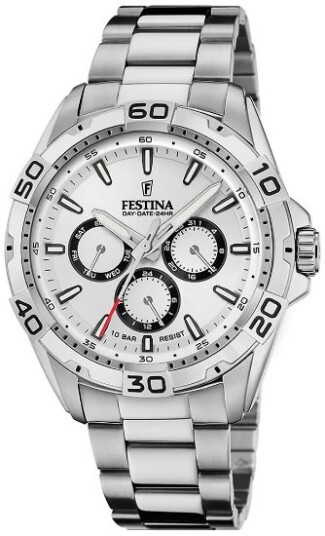 Festina Herreklokke F20623 1 Classic Sølvfarget/Stål Ø44.7 mm