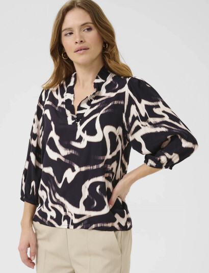 Kaffe Kamartha Frill Blouse - Black - 34 Kaffe Kamartha Frill Blouse - Black - 34