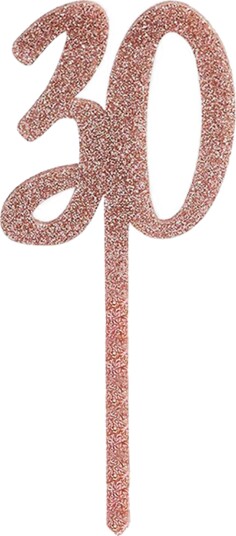Kakedekorasjon 30 Roségull i Akryl