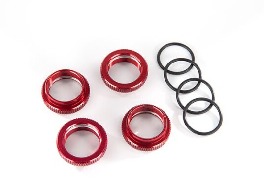 Traxxas 8968R Spring Adjuster Alu Red GT-Maxx 4 Traxxas 8968R Spring Adjuster Alu Red GT-Maxx 4