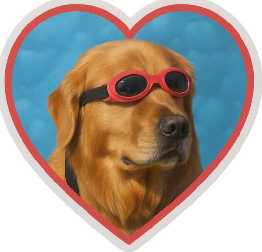 Klistremerke Kul Golden Retriever 4 Klistremerker