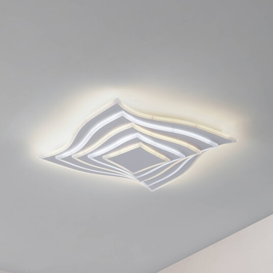 Lindby LED taklampe Rebeka 47x47cm CCT fjernkontroll