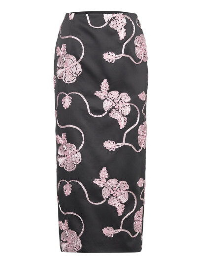 ROTATE Birger Christensen Maxi Pencil Skirt   Black   36