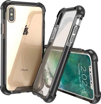 iPhone X Anti-Shock Hybrid Crystal Case - Klar / Svart
