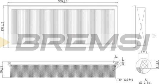 Luftfilter BREMSI FA1639